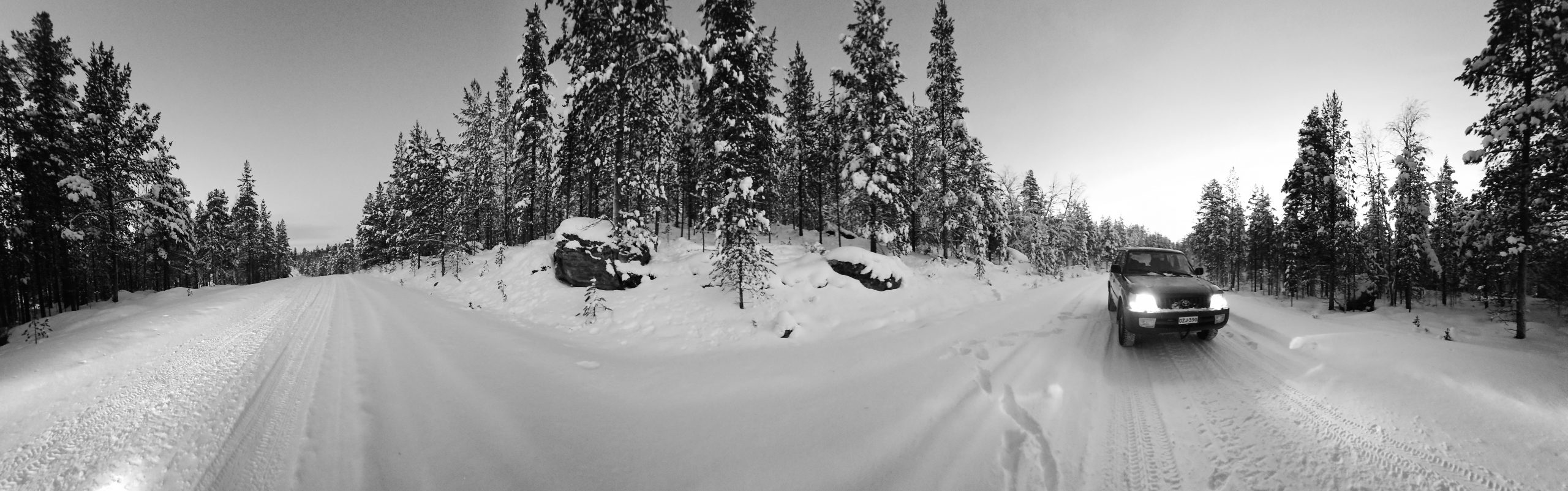 Finland a snowy track